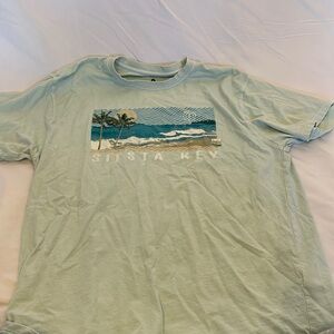 blue oversized siesta key shirt
